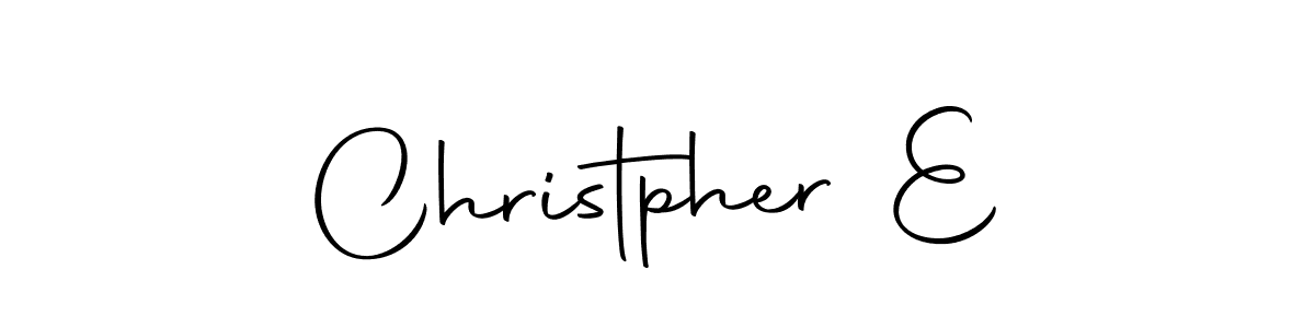 Create a beautiful signature design for name Christpher E. With this signature (Autography-DOLnW) fonts, you can make a handwritten signature for free. Christpher E signature style 10 images and pictures png