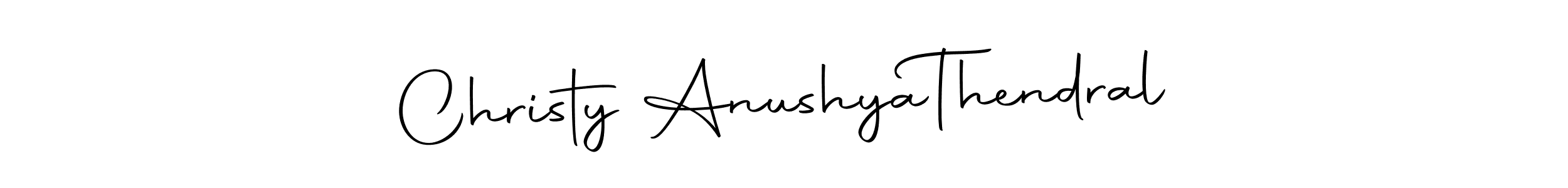 How to make Christy Anushya  Thendral name signature. Use Autography-DOLnW style for creating short signs online. This is the latest handwritten sign. Christy Anushya  Thendral signature style 10 images and pictures png