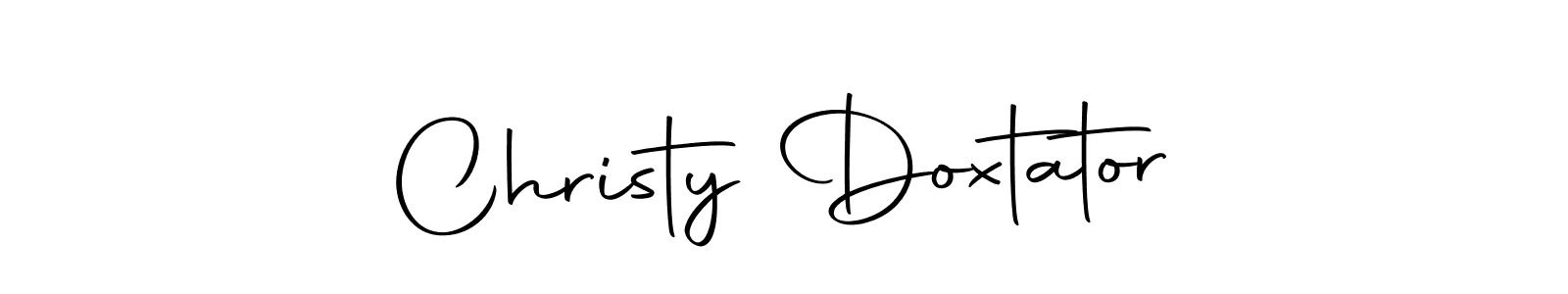 How to make Christy Doxtator name signature. Use Autography-DOLnW style for creating short signs online. This is the latest handwritten sign. Christy Doxtator signature style 10 images and pictures png