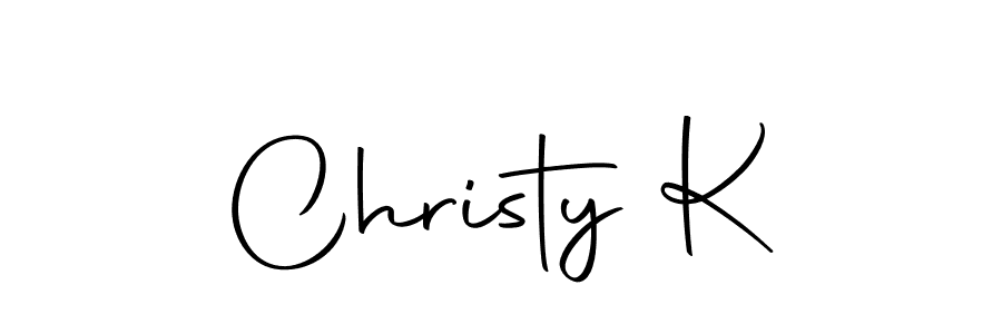 Design your own signature with our free online signature maker. With this signature software, you can create a handwritten (Autography-DOLnW) signature for name Christy K. Christy K signature style 10 images and pictures png