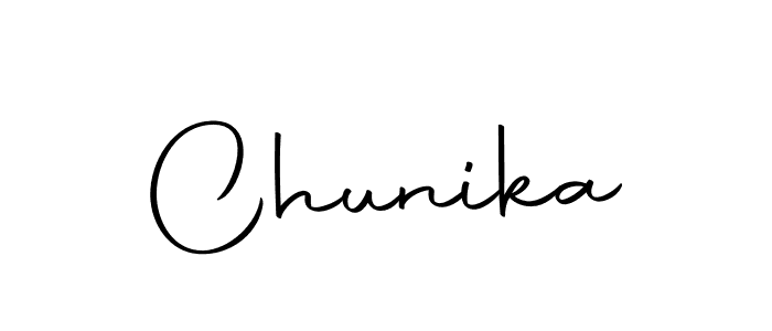 Create a beautiful signature design for name Chunika. With this signature (Autography-DOLnW) fonts, you can make a handwritten signature for free. Chunika signature style 10 images and pictures png