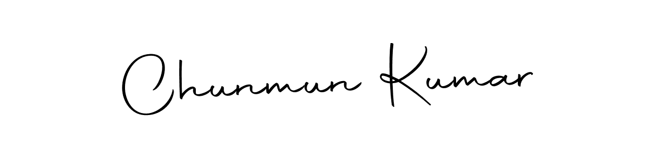 Make a beautiful signature design for name Chunmun Kumar. With this signature (Autography-DOLnW) style, you can create a handwritten signature for free. Chunmun Kumar signature style 10 images and pictures png