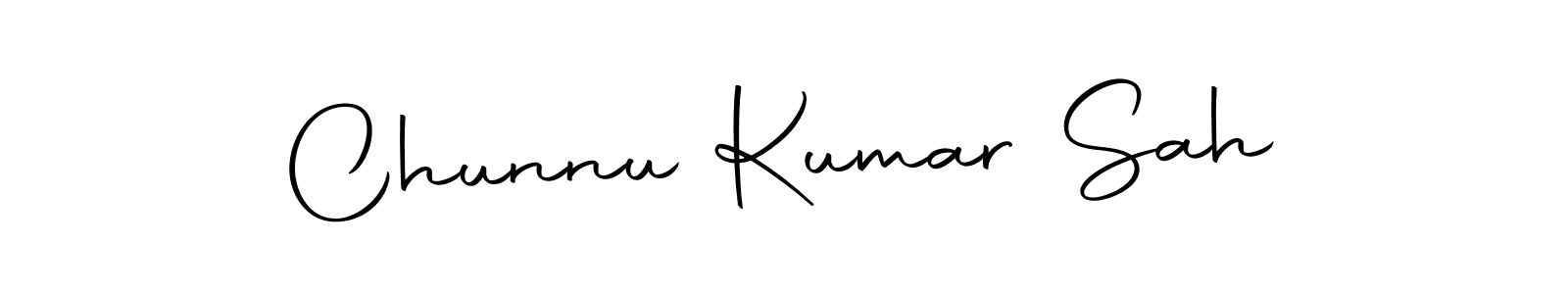 How to make Chunnu Kumar Sah name signature. Use Autography-DOLnW style for creating short signs online. This is the latest handwritten sign. Chunnu Kumar Sah signature style 10 images and pictures png