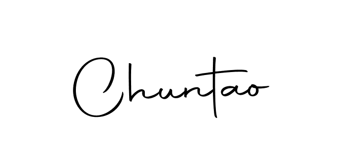 Design your own signature with our free online signature maker. With this signature software, you can create a handwritten (Autography-DOLnW) signature for name Chuntao. Chuntao signature style 10 images and pictures png