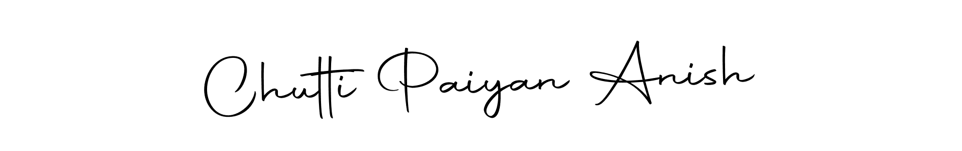 The best way (Autography-DOLnW) to make a short signature is to pick only two or three words in your name. The name Chutti Paiyan Anish include a total of six letters. For converting this name. Chutti Paiyan Anish signature style 10 images and pictures png
