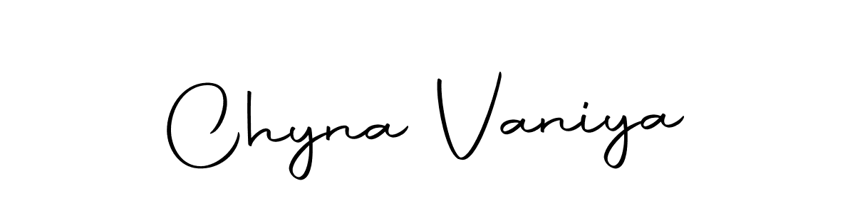 Create a beautiful signature design for name Chyna Vaniya. With this signature (Autography-DOLnW) fonts, you can make a handwritten signature for free. Chyna Vaniya signature style 10 images and pictures png