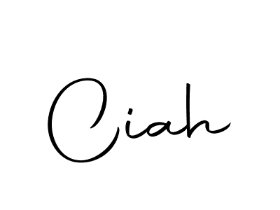 Use a signature maker to create a handwritten signature online. With this signature software, you can design (Autography-DOLnW) your own signature for name Ciah. Ciah signature style 10 images and pictures png