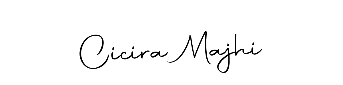 How to make Cicira Majhi name signature. Use Autography-DOLnW style for creating short signs online. This is the latest handwritten sign. Cicira Majhi signature style 10 images and pictures png