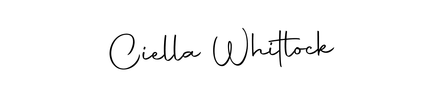 Create a beautiful signature design for name Ciella Whitlock. With this signature (Autography-DOLnW) fonts, you can make a handwritten signature for free. Ciella Whitlock signature style 10 images and pictures png
