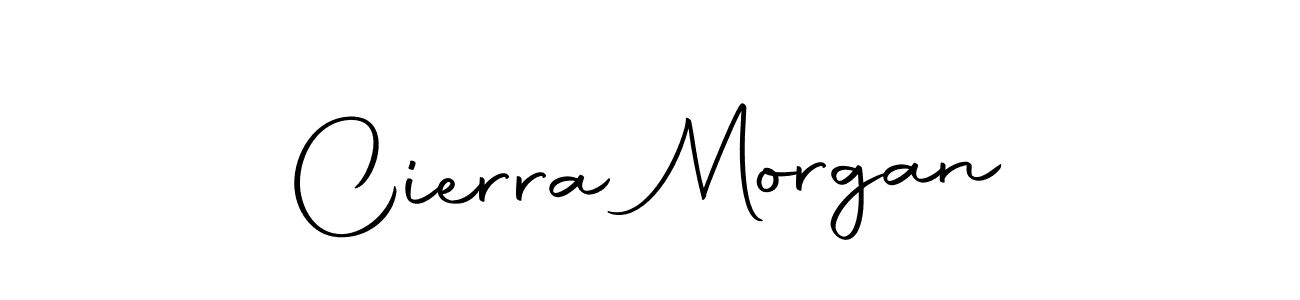 How to make Cierra Morgan name signature. Use Autography-DOLnW style for creating short signs online. This is the latest handwritten sign. Cierra Morgan signature style 10 images and pictures png