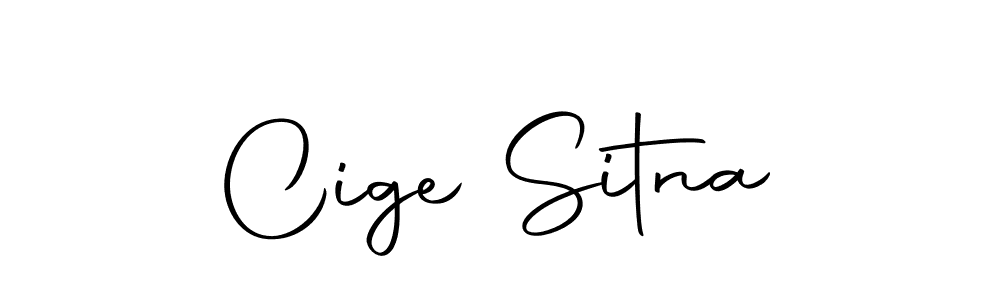 How to make Cige Sitna name signature. Use Autography-DOLnW style for creating short signs online. This is the latest handwritten sign. Cige Sitna signature style 10 images and pictures png