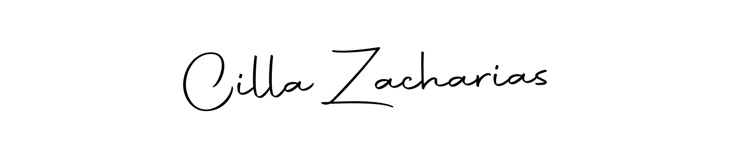 Create a beautiful signature design for name Cilla Zacharias. With this signature (Autography-DOLnW) fonts, you can make a handwritten signature for free. Cilla Zacharias signature style 10 images and pictures png