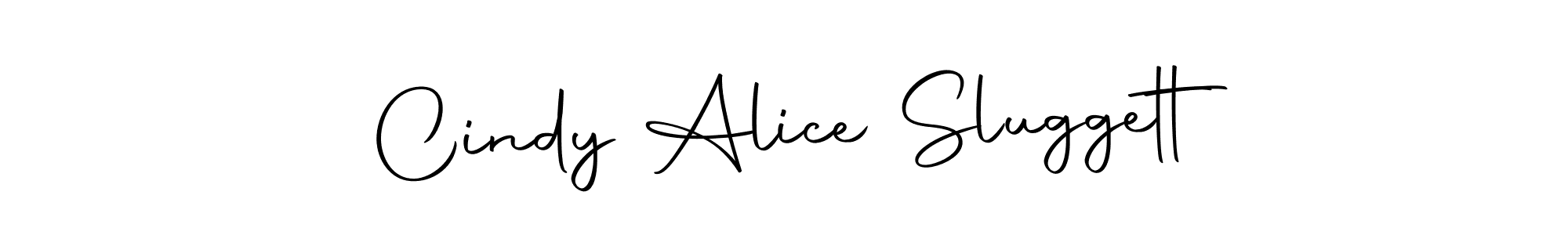 Design your own signature with our free online signature maker. With this signature software, you can create a handwritten (Autography-DOLnW) signature for name Cindy Alice Sluggett. Cindy Alice Sluggett signature style 10 images and pictures png