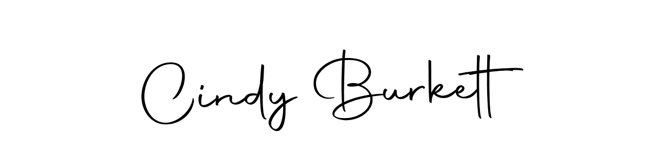 How to make Cindy Burkett name signature. Use Autography-DOLnW style for creating short signs online. This is the latest handwritten sign. Cindy Burkett signature style 10 images and pictures png