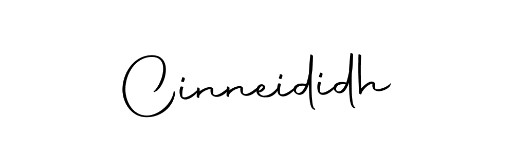 The best way (Autography-DOLnW) to make a short signature is to pick only two or three words in your name. The name Cinneididh include a total of six letters. For converting this name. Cinneididh signature style 10 images and pictures png