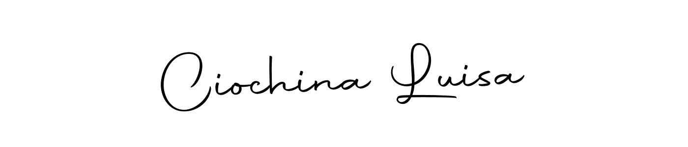 Design your own signature with our free online signature maker. With this signature software, you can create a handwritten (Autography-DOLnW) signature for name Ciochina Luisa. Ciochina Luisa signature style 10 images and pictures png