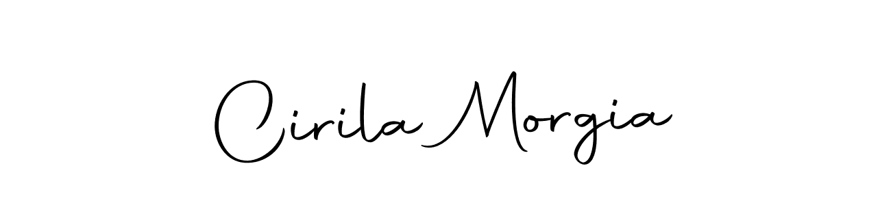 Make a short Cirila Morgia signature style. Manage your documents anywhere anytime using Autography-DOLnW. Create and add eSignatures, submit forms, share and send files easily. Cirila Morgia signature style 10 images and pictures png