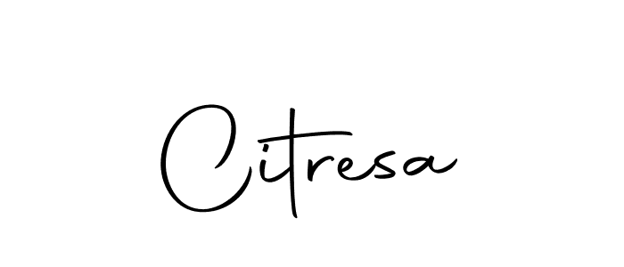 Design your own signature with our free online signature maker. With this signature software, you can create a handwritten (Autography-DOLnW) signature for name Citresa. Citresa signature style 10 images and pictures png