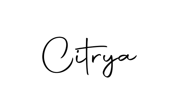 Use a signature maker to create a handwritten signature online. With this signature software, you can design (Autography-DOLnW) your own signature for name Citrya. Citrya signature style 10 images and pictures png