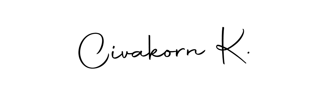 Create a beautiful signature design for name Civakorn K.. With this signature (Autography-DOLnW) fonts, you can make a handwritten signature for free. Civakorn K. signature style 10 images and pictures png