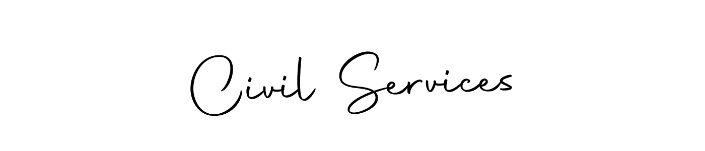 Use a signature maker to create a handwritten signature online. With this signature software, you can design (Autography-DOLnW) your own signature for name Civil Services. Civil Services signature style 10 images and pictures png