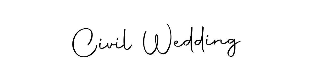Create a beautiful signature design for name Civil Wedding. With this signature (Autography-DOLnW) fonts, you can make a handwritten signature for free. Civil Wedding signature style 10 images and pictures png