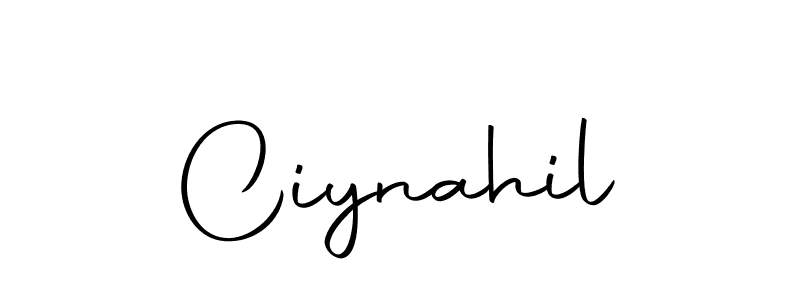 Use a signature maker to create a handwritten signature online. With this signature software, you can design (Autography-DOLnW) your own signature for name Ciynahil. Ciynahil signature style 10 images and pictures png