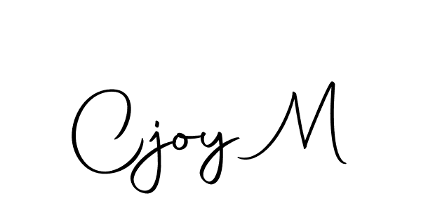 How to make Cjoy M name signature. Use Autography-DOLnW style for creating short signs online. This is the latest handwritten sign. Cjoy M signature style 10 images and pictures png