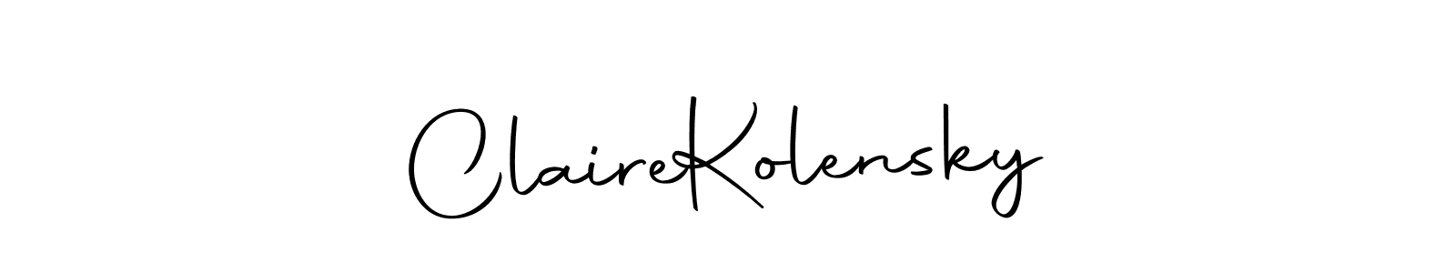 Similarly Autography-DOLnW is the best handwritten signature design. Signature creator online .You can use it as an online autograph creator for name Claire  Kolensky. Claire  Kolensky signature style 10 images and pictures png