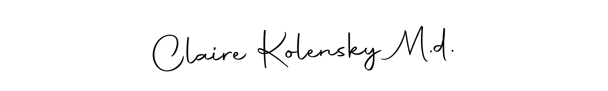 Make a short Claire Kolensky M.d. signature style. Manage your documents anywhere anytime using Autography-DOLnW. Create and add eSignatures, submit forms, share and send files easily. Claire Kolensky M.d. signature style 10 images and pictures png