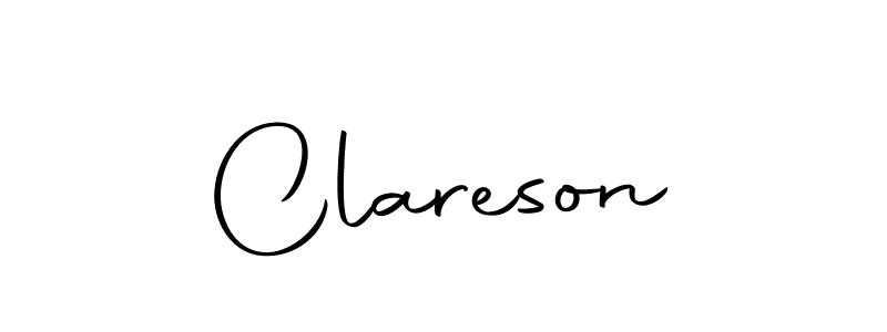 The best way (Autography-DOLnW) to make a short signature is to pick only two or three words in your name. The name Clareson include a total of six letters. For converting this name. Clareson signature style 10 images and pictures png