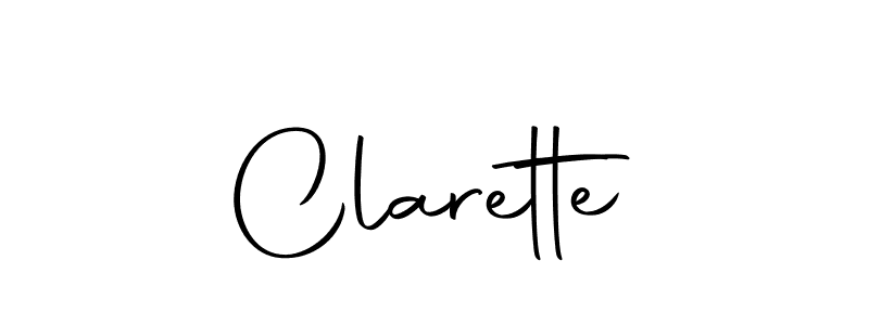Make a beautiful signature design for name Clarette. With this signature (Autography-DOLnW) style, you can create a handwritten signature for free. Clarette signature style 10 images and pictures png