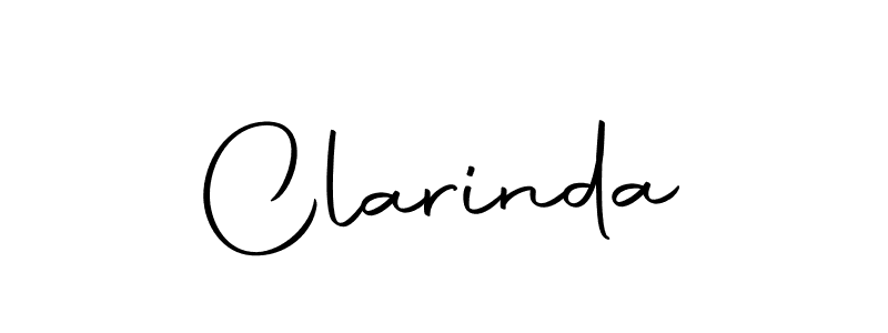 How to make Clarinda signature? Autography-DOLnW is a professional autograph style. Create handwritten signature for Clarinda name. Clarinda signature style 10 images and pictures png