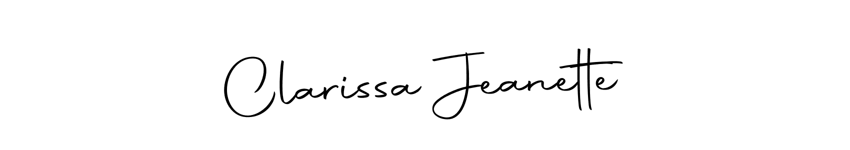 Create a beautiful signature design for name Clarissa Jeanette. With this signature (Autography-DOLnW) fonts, you can make a handwritten signature for free. Clarissa Jeanette signature style 10 images and pictures png