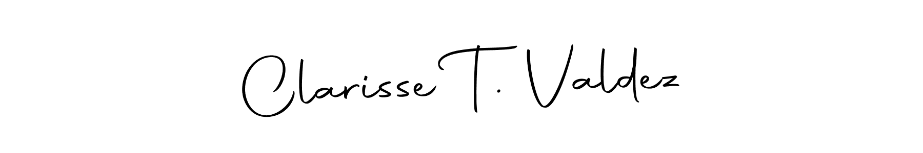 Make a beautiful signature design for name Clarisse T. Valdez. With this signature (Autography-DOLnW) style, you can create a handwritten signature for free. Clarisse T. Valdez signature style 10 images and pictures png