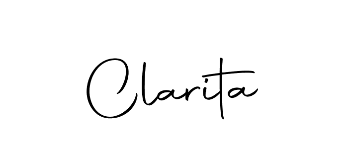 How to make Clarita name signature. Use Autography-DOLnW style for creating short signs online. This is the latest handwritten sign. Clarita signature style 10 images and pictures png