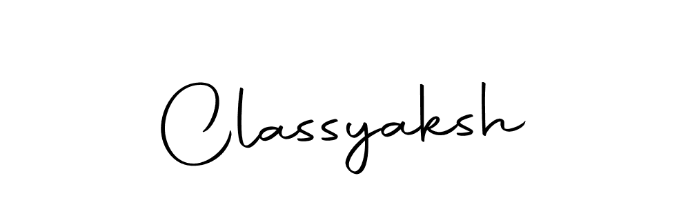 Design your own signature with our free online signature maker. With this signature software, you can create a handwritten (Autography-DOLnW) signature for name Classyaksh. Classyaksh signature style 10 images and pictures png