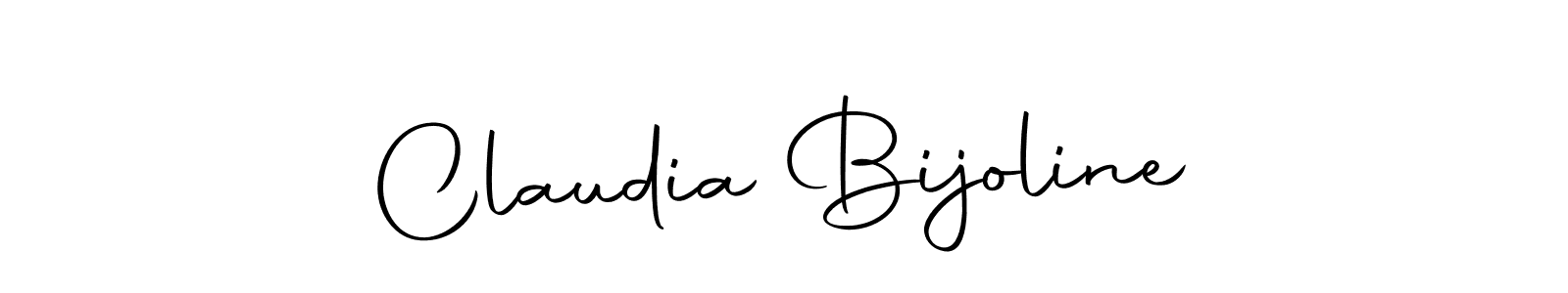 How to make Claudia Bijoline name signature. Use Autography-DOLnW style for creating short signs online. This is the latest handwritten sign. Claudia Bijoline signature style 10 images and pictures png