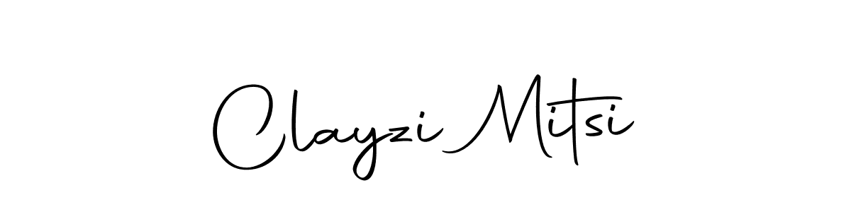 How to make Clayzi Mitsi name signature. Use Autography-DOLnW style for creating short signs online. This is the latest handwritten sign. Clayzi Mitsi signature style 10 images and pictures png