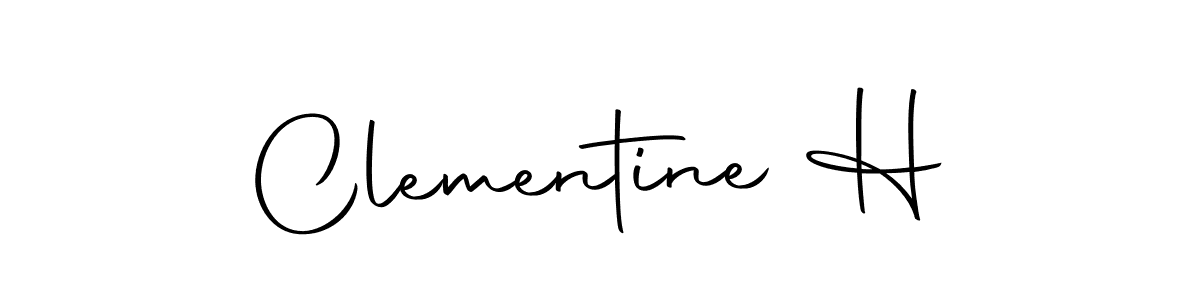 Create a beautiful signature design for name Clementine H. With this signature (Autography-DOLnW) fonts, you can make a handwritten signature for free. Clementine H signature style 10 images and pictures png