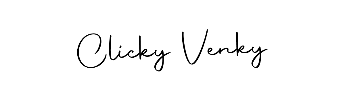Use a signature maker to create a handwritten signature online. With this signature software, you can design (Autography-DOLnW) your own signature for name Clicky Venky. Clicky Venky signature style 10 images and pictures png