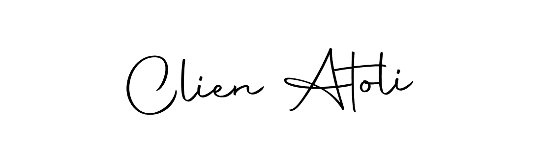 Similarly Autography-DOLnW is the best handwritten signature design. Signature creator online .You can use it as an online autograph creator for name Clien Atoli. Clien Atoli signature style 10 images and pictures png
