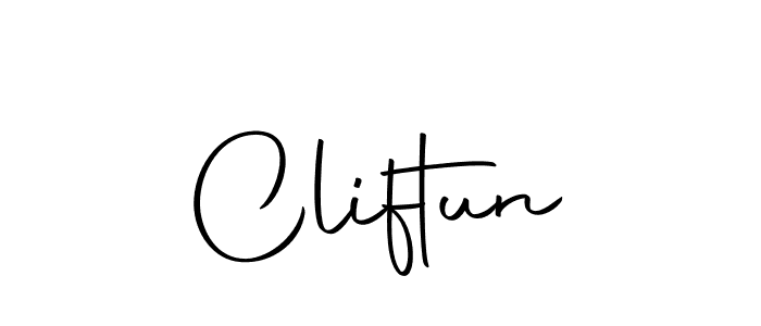 How to make Cliftun signature? Autography-DOLnW is a professional autograph style. Create handwritten signature for Cliftun name. Cliftun signature style 10 images and pictures png