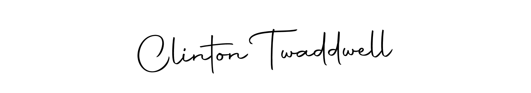 How to make Clinton Twaddwell name signature. Use Autography-DOLnW style for creating short signs online. This is the latest handwritten sign. Clinton Twaddwell signature style 10 images and pictures png