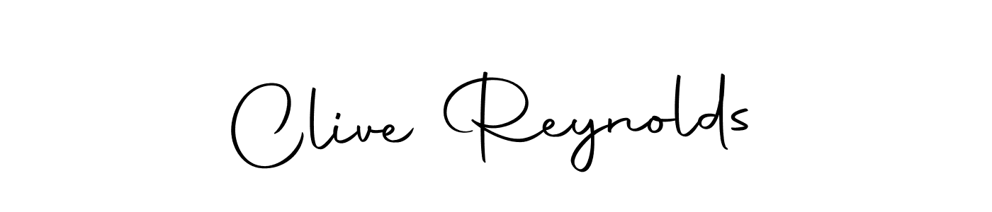 How to make Clive Reynolds name signature. Use Autography-DOLnW style for creating short signs online. This is the latest handwritten sign. Clive Reynolds signature style 10 images and pictures png