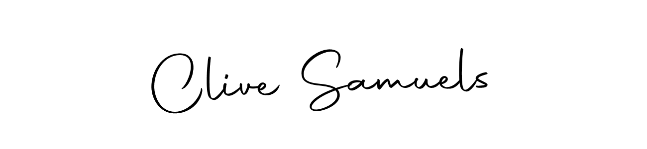 You should practise on your own different ways (Autography-DOLnW) to write your name (Clive Samuels) in signature. don't let someone else do it for you. Clive Samuels signature style 10 images and pictures png