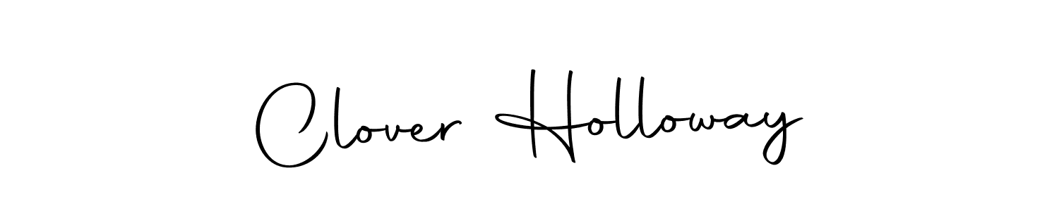 How to make Clover Holloway name signature. Use Autography-DOLnW style for creating short signs online. This is the latest handwritten sign. Clover Holloway signature style 10 images and pictures png