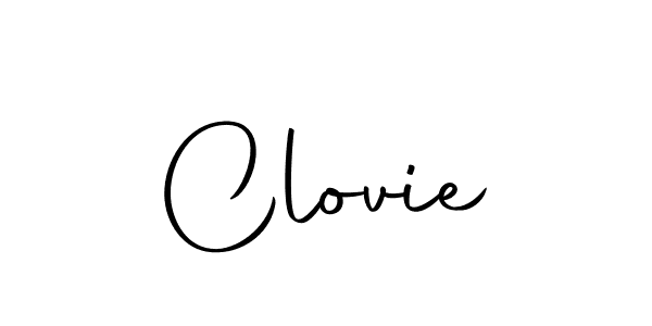 Use a signature maker to create a handwritten signature online. With this signature software, you can design (Autography-DOLnW) your own signature for name Clovie. Clovie signature style 10 images and pictures png