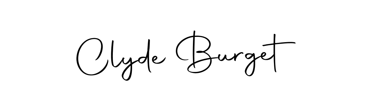Create a beautiful signature design for name Clyde Burget. With this signature (Autography-DOLnW) fonts, you can make a handwritten signature for free. Clyde Burget signature style 10 images and pictures png