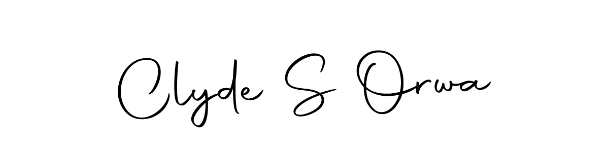 Design your own signature with our free online signature maker. With this signature software, you can create a handwritten (Autography-DOLnW) signature for name Clyde S Orwa. Clyde S Orwa signature style 10 images and pictures png